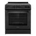 Cosmo 30 Inch Stellar Collection 5.0 Cu. Ft. Electric Matte Black Range with 4 Burner Glass Cooktop and Convection Oven - COS-ERD304K-BK Main