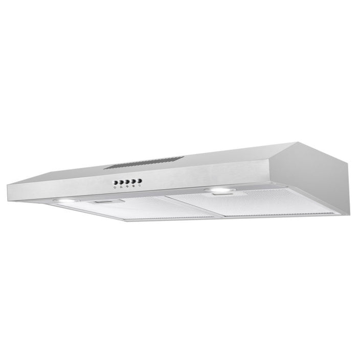 Cosmo 30 Inch Under Cabinet Stainless Steel Range Hood with Ducted/Ductless Convertible Slim Kitchen Over Stove Vent, 3 Speed Exhaust Fan, Reusable Filter and LED Lights - COS-5U30 Side