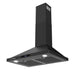Cosmo 30 Inch Vista Collection 380 CFM Ducted Wall Mount Matte Black Range Hood with Touch Controls and LED Lights - COS-63175S-BK Side