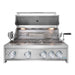 Cosmo 32 Inch Built In Propane Gas Stainless Steel Grill with 5 Burners, Infrared Rotisserie and Knob LED Lighting - COS-BGGN325K Open