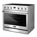 Cosmo 36 Inch Commercial Style 6.0 Cu. Ft. Electric Stainless Steel Range with 5 Burner Glass Cooktop and Convection Oven - COS-ERC365KBD Side