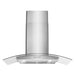 Cosmo 36 Inch Ducted Wall Mount Stainless Steel Range Hood with Push Button Controls, LED Lighting and Permanent Filters - COS-668WRC90 Front