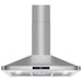 Cosmo 36 Inch Ducted Wall Mount Stainless Steel Range Hood with Touch Controls, LED Lighting and Permanent Filters - COS-63190S Front
