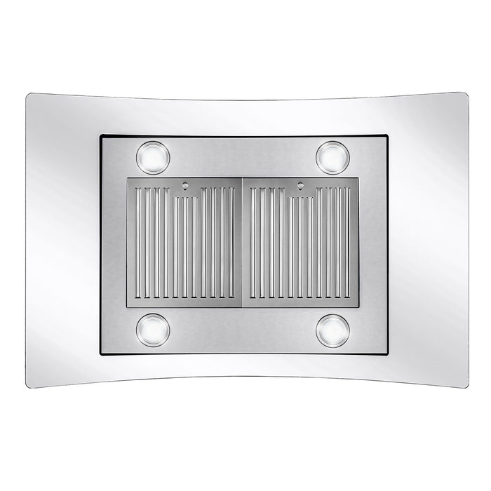 Cosmo 36 Inch Ductless Island Stainless Steel Range Hood with LED Lighting and Carbon Filter Kit for Recirculating - COS-668ICS900-DL Air Flow