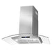 Cosmo 36 Inch Ductless Wall Mount Range Hood in Stainless Steel with Soft Touch Controls, LED Lighting and Carbon Filter Kit for Recirculating - COS-668WRCS90-DL Side