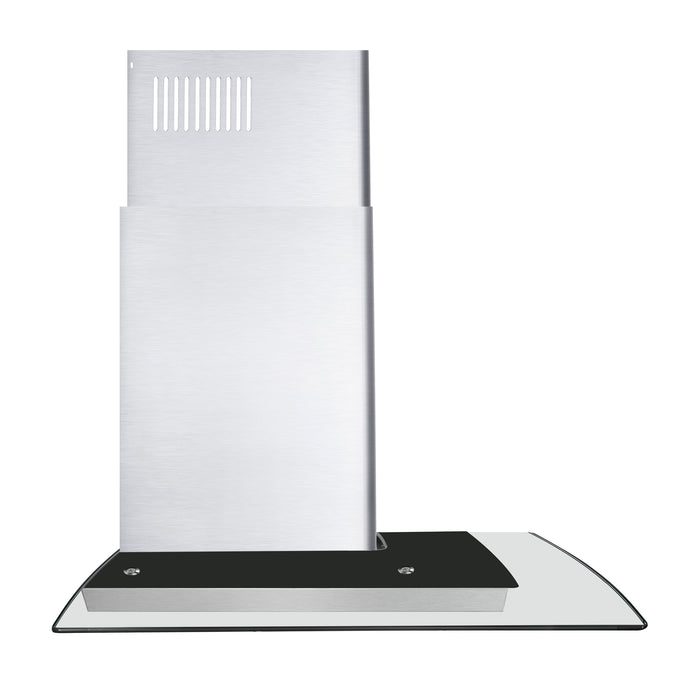 Cosmo 36 Inch Ductless Wall Mount Stainless Steel Range Hood with LED Lighting and Carbon Filter Kit for Recirculating - COS-668A900-DL Side