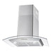 Cosmo 36 Inch Ductless Wall Mount Stainless Steel Range Hood with LED Lighting and Carbon Filter Kit for Recirculating - COS-668A900-DL Side