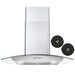 Cosmo 36 Inch Ductless Wall Mount Stainless Steel Range Hood with LED Lighting and Carbon Filter Kit for Recirculating - COS-668A900-DL Front