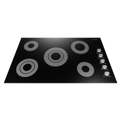 Cosmo 36 Inch Electric Ceramic Glass Cooktop with 5 Burners, Dual Zone Elements, Hot Surface Indicator Light and Control Knobs - COS-365ECC Front