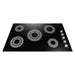 Cosmo 36 Inch Electric Ceramic Glass Cooktop with 5 Burners, Dual Zone Elements, Hot Surface Indicator Light and Control Knobs - COS-365ECC Front