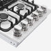Cosmo 36 Inch Gas Stainless Steel Cooktop with 6 Italian Made Burners - COS-DIC366 Knobs