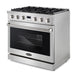 Cosmo 36 Inch Lumin Collection 6.0 Cu. Ft. Gas Stainless Steel Range with 6 Sealed Burners and Convection Oven - COS-GRC366KB Side