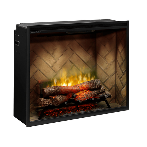 Dimplex Revillusion 36 Inch Weathered Concrete Built-In Electric Firebox Right