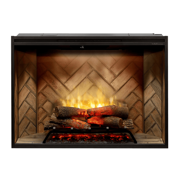 Dimplex Revillusion 42 Inch Weathered Concrete Built-In Electric Firebox Front