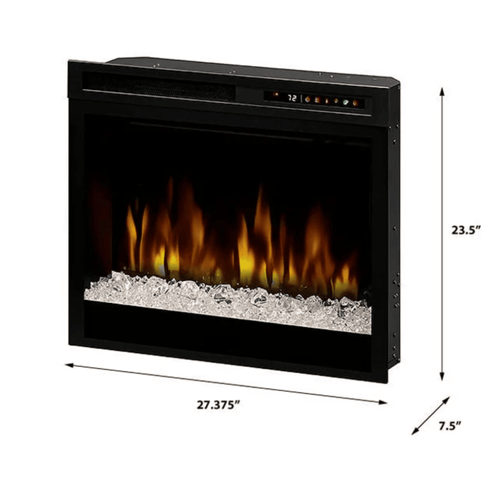 Dimplex 28 Inch Multi-Fire XHD Pro Plug-In Electric Fireplace Dimensions