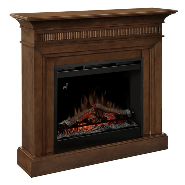 Dimplex 43 Inch Walnut Harleigh Mantel Package Electric Fireplace Left