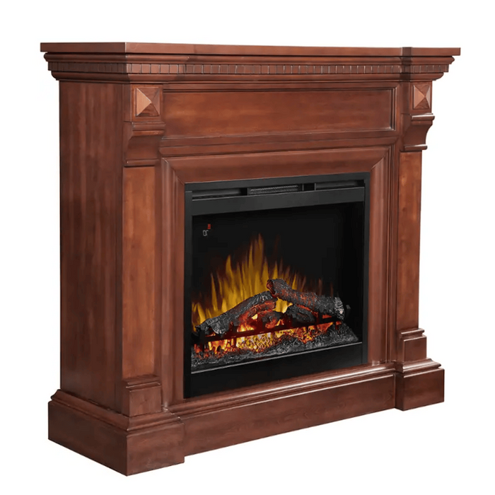 Dimplex 48 Inch William Traditional Design Mantel Electric Fireplace Left