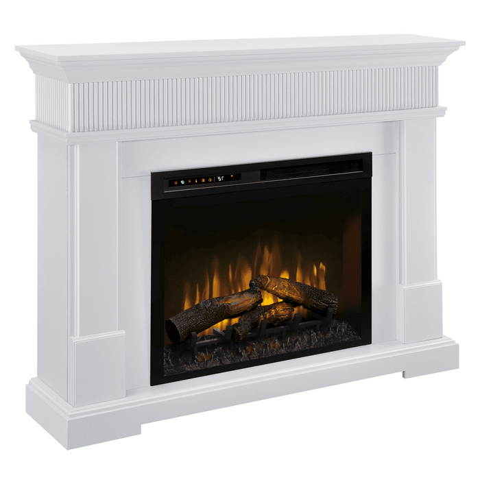 Dimplex 49 Inch Jean White Mantel Electric Fireplace Left