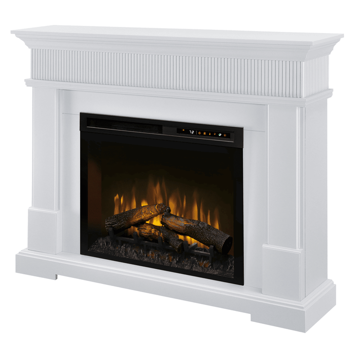 Dimplex 49 Inch Jean White Mantel Electric Fireplace Right