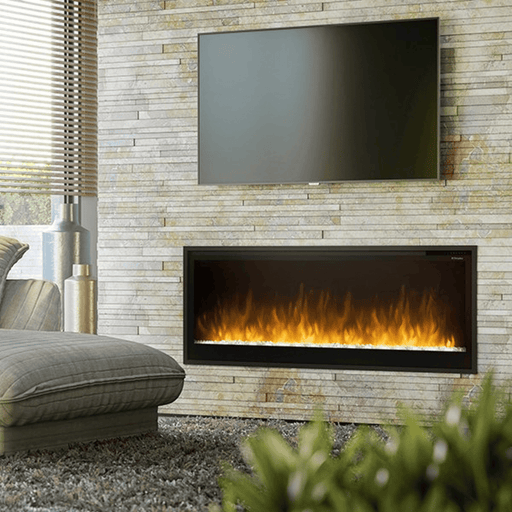 Dimplex 50 Inch Multi-Fire Slim Linear Electric Fireplace Insert Attached