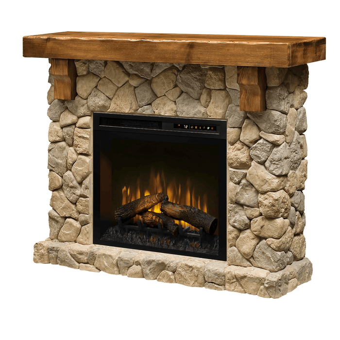 Dimplex 54 Inch Fieldstone Mantel Electric Fireplace Right