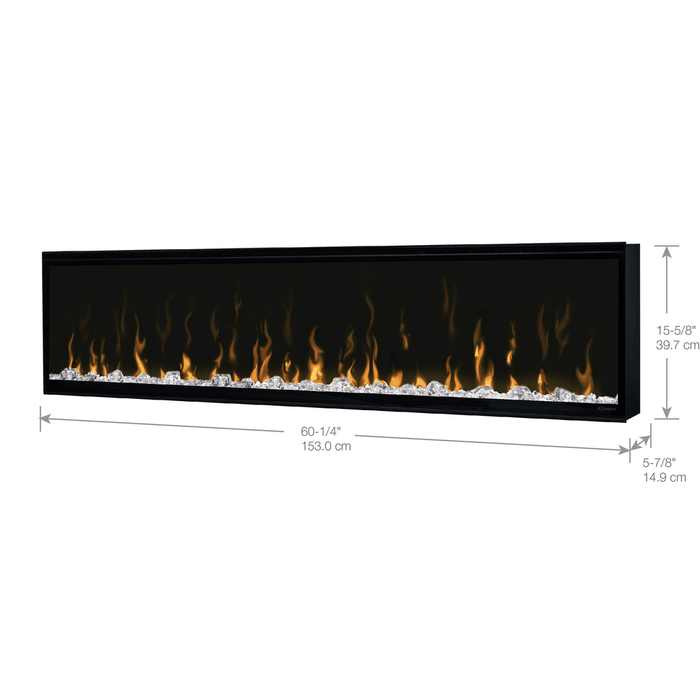 Dimplex 60 Inch IgniteXL Linear Electric Fireplace Dimensions