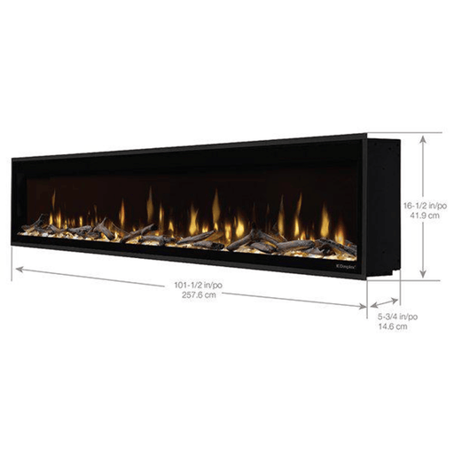 Dimplex Ignite Evolve 100 Inch Built-In Linear Electric Fireplace Dimensions