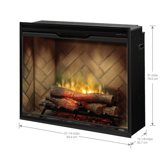 Dimplex Revillusion 36 Inch Herringbone Brick Built-In Electric Firebox Dimensions
