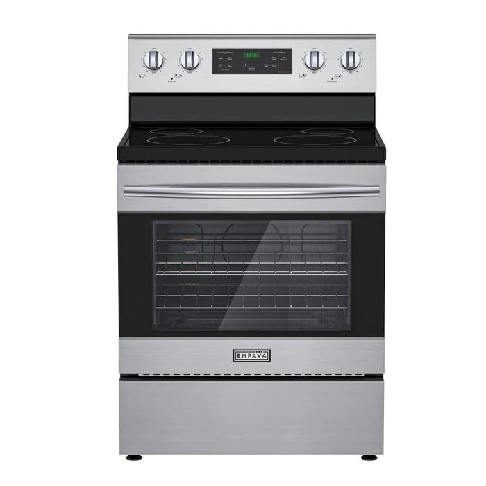 Empava 30 Inch 4 Element Radiant Electric Slide-In Range with Glass Top