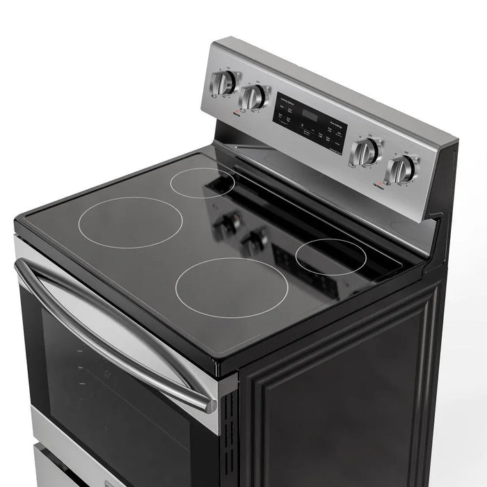 Empava 30 Inch 4 Element Radiant Electric Slide-In Range with Glass Top