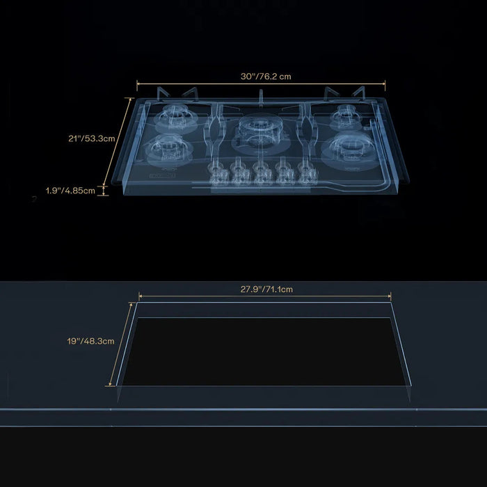 Empava EMPV-30GC21-GX 30 Inch Built-In Gas Stove Cooktop