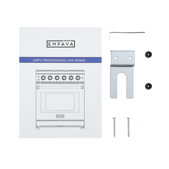 Empava EMPV-30GR10 30 Inch Pro-Style Slide-In Single Oven Gas Range