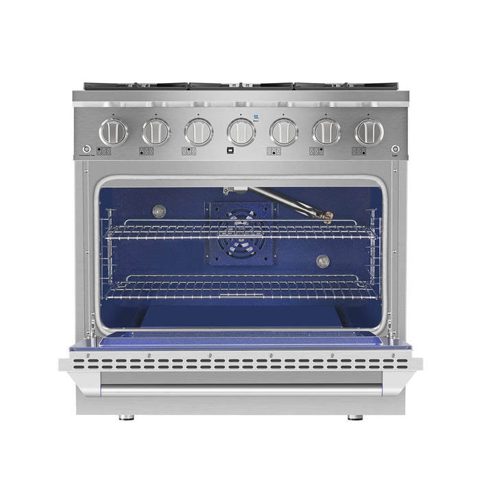 Empava EMPV-36GR08 36 Inch Pro-Style Slide-In Single Oven Gas Range