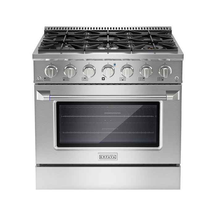 Empava EMPV-36GR08 36 Inch Pro-Style Slide-In Single Oven Gas Range