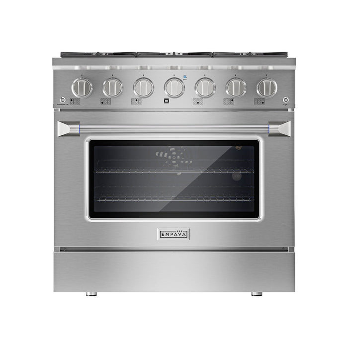 Empava EMPV-36GR08 36 Inch Pro-Style Slide-In Single Oven Gas Range