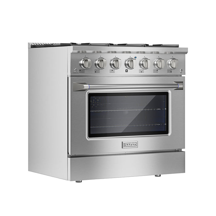 Empava EMPV-36GR08 36 Inch Pro-Style Slide-In Single Oven Gas Range