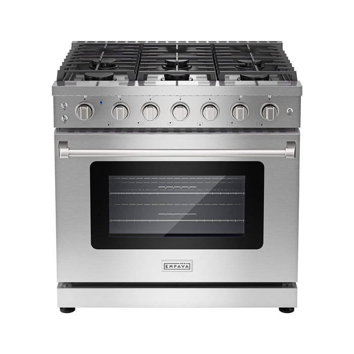 Empava EMPV-36GR11 36 Inch Pro-Style Slide-In Single Oven Gas Range
