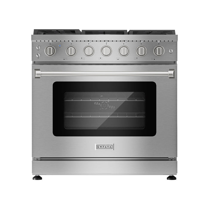 Empava EMPV-36GR11 36 Inch Pro-Style Slide-In Single Oven Gas Range