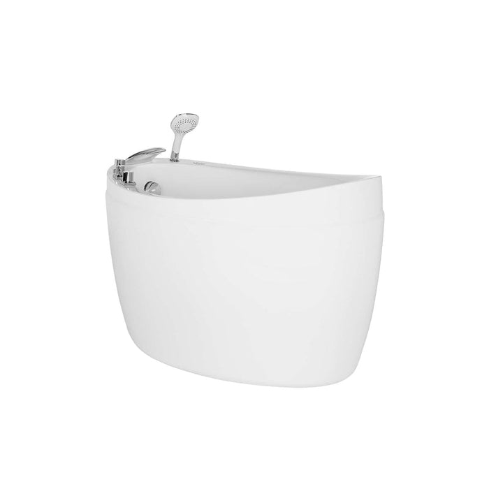 Empava 48 Inch Freestanding Japanese-Style Air Massage Bathtub with Reversible Drain