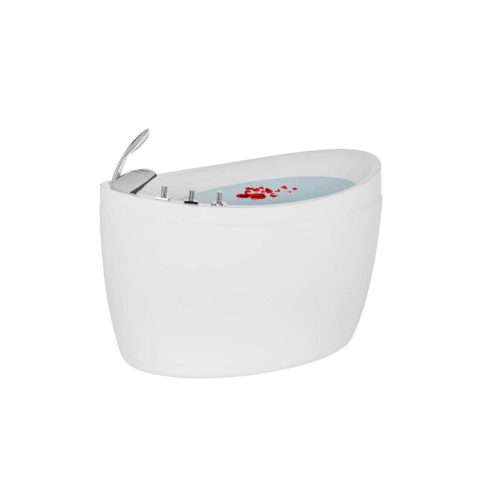 Empava 48 Inch Freestanding Japanese-Style Air Massage Bathtub with Reversible Drain