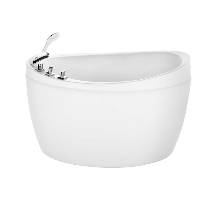 Empava 59 Inch Freestanding Japanese-Style Soaking Tub with Reversible Drain