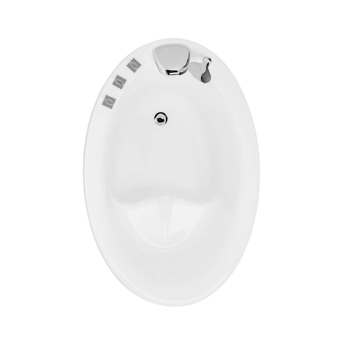 Empava 59 Inch Freestanding Japanese-Style Soaking Tub with Reversible Drain