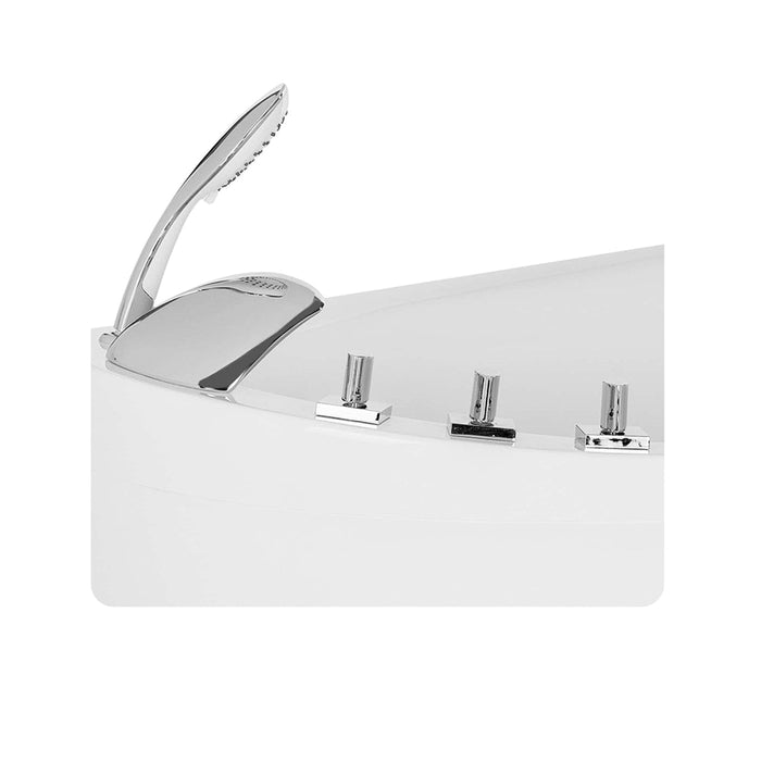 Empava 59 Inch Freestanding Japanese-Style Soaking Tub with Reversible Drain
