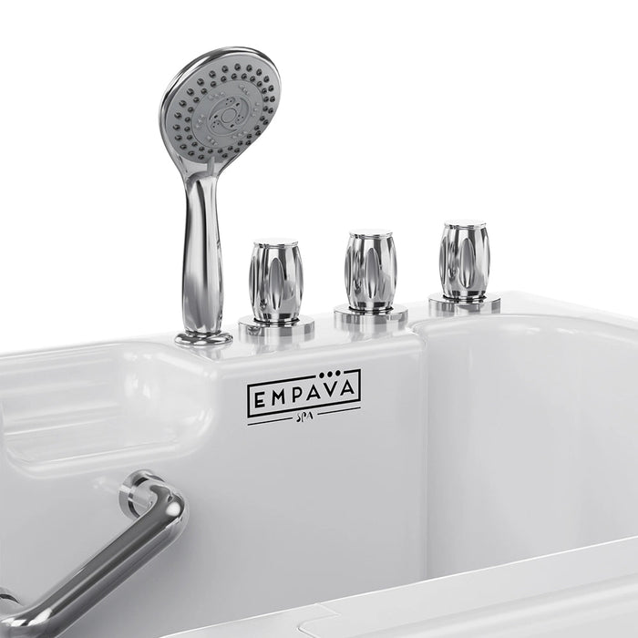 Empava 54 Inch Alcove Soaking Walk-In Tub with Right Drain