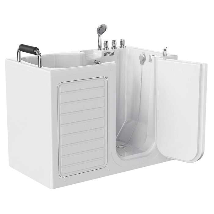 Empava 54 Inch Alcove Soaking Walk-In Tub with Right Drain
