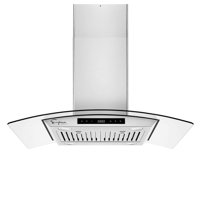 Empava 36 Inch 400 CFM Island Wall Mount Ducted Range Hood