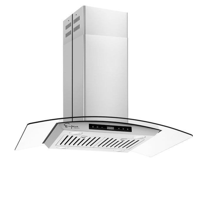 Empava 36 Inch 400 CFM Island Wall Mount Ducted Range Hood