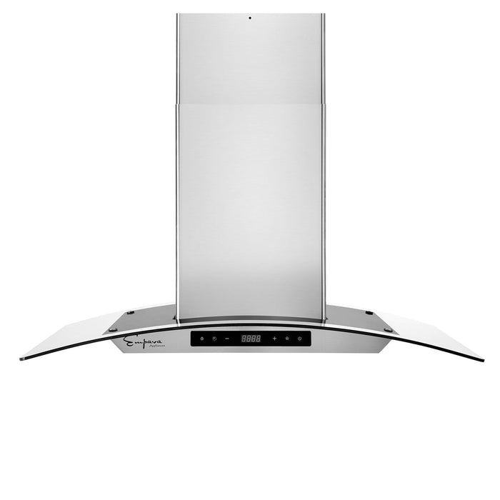 Empava 36 Inch 400 CFM Island Wall Mount Ducted Range Hood