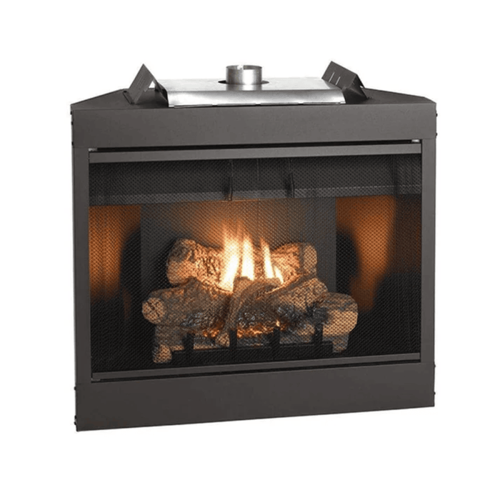 Empire Keystone 34 Inch B-Vent Deluxe Millivolt Control Natural Gas Fireplace with Flush Face