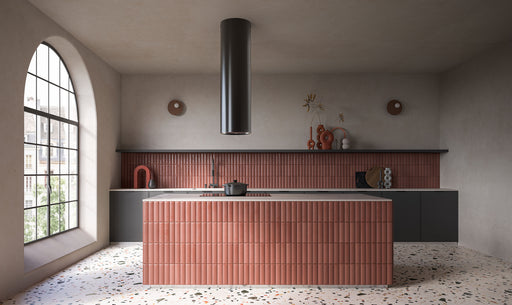 Falmec 15 Inch Polar 500 CFM Island Range Hood Installed